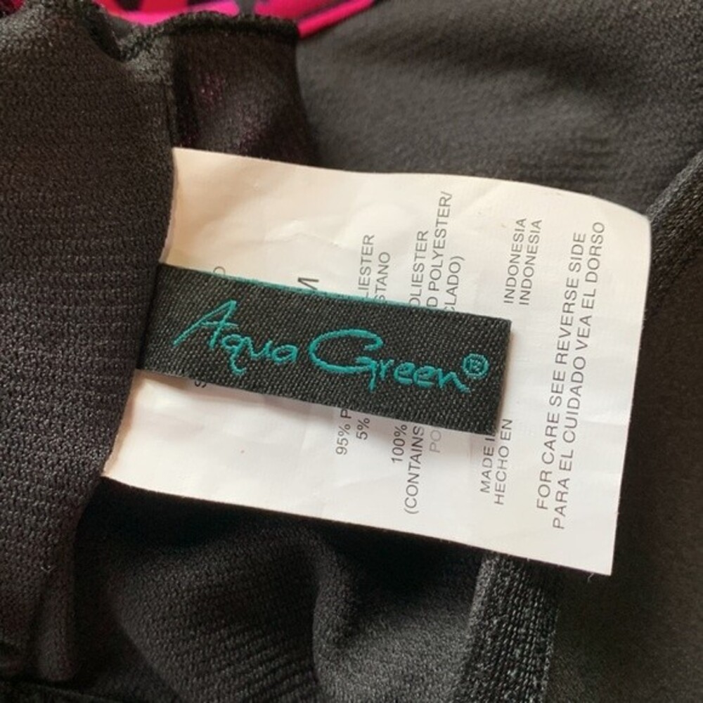 NWOT AQUA GREEN | Tankini Tiered Ruffle Swim Top M - Picture 4 of 5